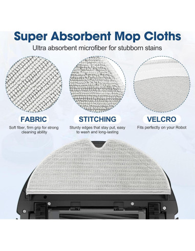 Kit de Reemplazo 23PCS DrRobor para Aspiradora Roborock Q8 Max+/Q5 Pro+