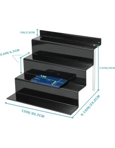 Soportes Acrílicos IHOMECOOKER 4 Niveles Negro 30.48x22.86cm 2