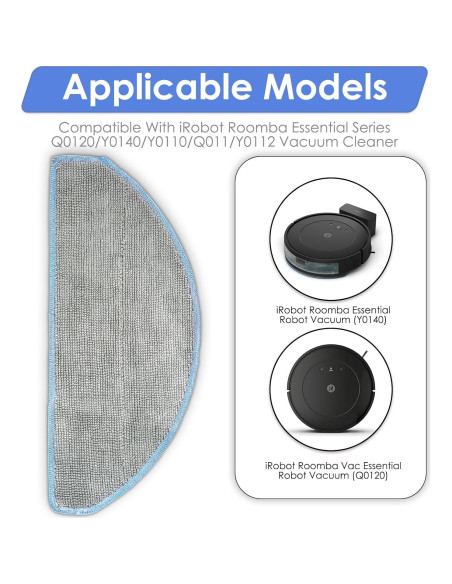 4 Almohadillas de Mopa Reemplazo FILTERIST Q052020 para iRobot Roomba