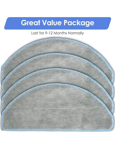 4 Almohadillas de Mopa Reemplazo FILTERIST Q052020 para iRobot Roomba