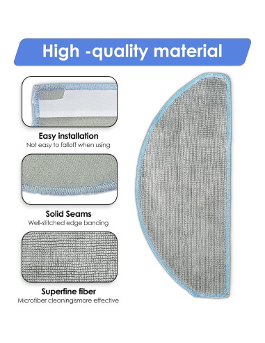 4 Almohadillas de Mopa Reemplazo FILTERIST Q052020 para iRobot Roomba