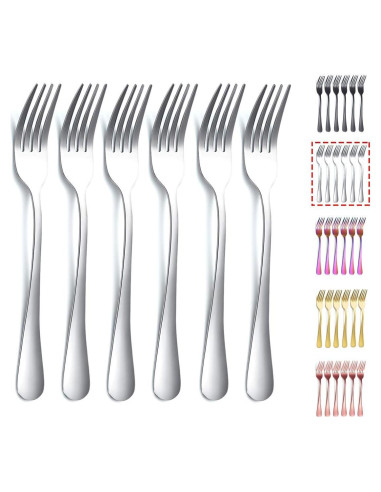 Juego de 6 Tenedores de Cena Kyraton 20.77 cm Acero Inoxidable