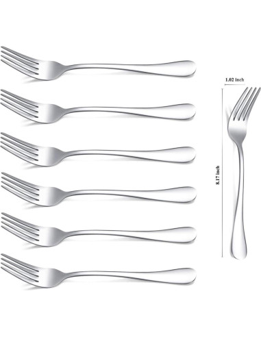 Juego de 6 Tenedores de Cena Kyraton 20.77 cm Acero Inoxidable