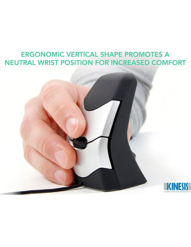 Ratón Vertical Ergonómico Kinesis DXT02 para Mano Izquierda y Derecha