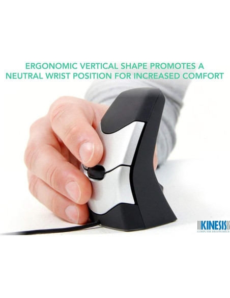 Ratón Vertical Ergonómico Kinesis DXT02 para Mano Izquierda y Derecha