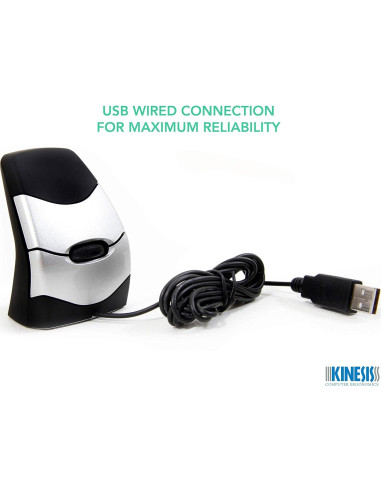 Ratón Vertical Ergonómico Kinesis DXT02 para Mano Izquierda y Derecha