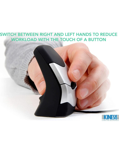 Ratón Vertical Ergonómico Kinesis DXT02 para Mano Izquierda y Derecha