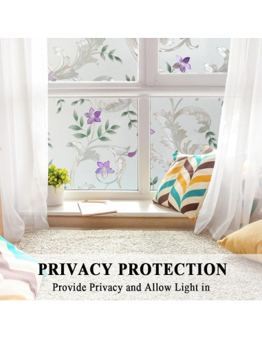 Película Decorativa para Ventanas Mikomer 30x200 cm Floral