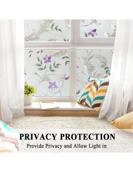 Película Decorativa para Ventanas Mikomer 30x200 cm Floral