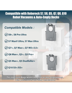 Paquete de 12 Bolsas de Polvo Koyieioo para Roborock 3L 2