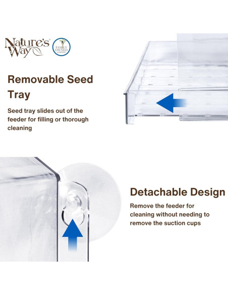 Comedero para Aves de Ventana Nature's Way Clear View 2 Tazas