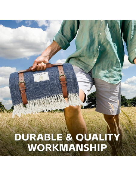 Manta de Picnic Impermeable G GOOD GAIN 203x152cm Azul