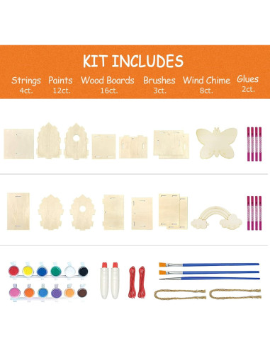 Kit de Manualidades Casa de Pájaros DIY Oriental Cherry 4 Pzs