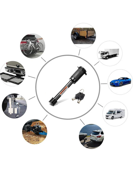 Cerradura de Pasador CZC AUTO para Receptor de Remolque 5/8"