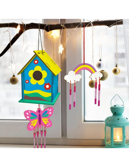 Kit de Manualidades Casa de Pájaros DIY Oriental Cherry 4 Pzs