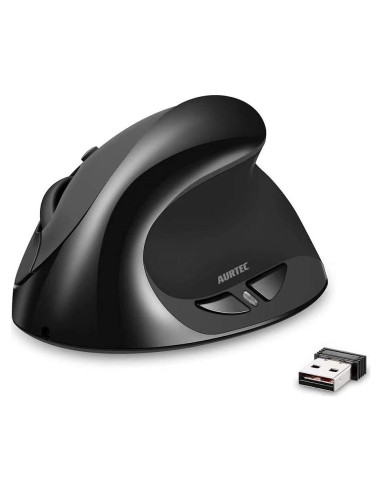 Ratón Vertical Ergonómico AURTEC S8 Inalámbrico Recargable 6 Botones 3 DPI