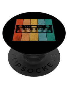 PopSocket Intercambiable PopGrip Retro Negro 10.9x8.6cm