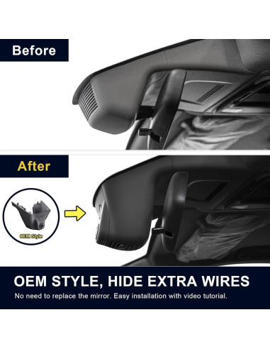 Cámara Dash 4K Mangoal para Honda CR-V 2023-2025, WiFi, 64GB