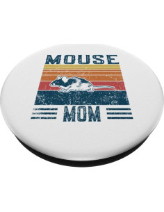 PopSocket Estándar PopGrip Negro Retro Ratón Mamá 2