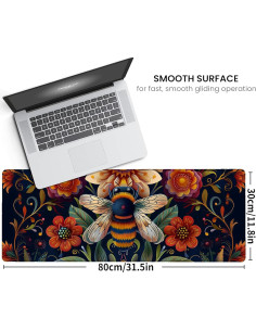Alfombrilla de Ratón Grande MIEPOS Abeja 80x30 cm Antideslizante 2