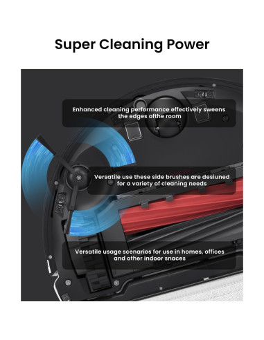 Paquete de 5 cepillos laterales Rrochio para aspiradoras Roborock