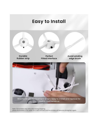 Paquete de 5 cepillos laterales Rrochio para aspiradoras Roborock