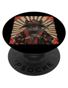 PopSocket Adhesivo Ratón Samurai Japonés Vintage 10.9x8.6cm