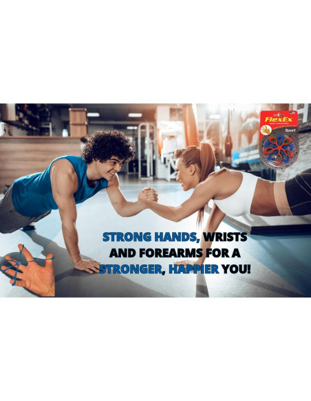 FlexEx Sport Ejercitador de Manos - Fortalecedor de Agarre