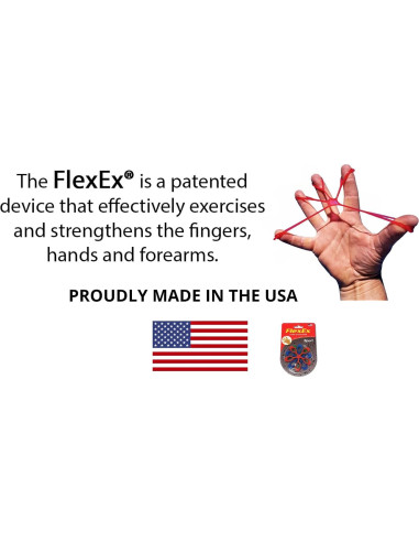 FlexEx Sport Ejercitador de Manos - Fortalecedor de Agarre