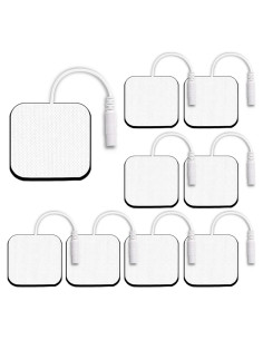 8 Almohadillas de Reemplazo TENS 2x2 Molufeibe Sin Látex