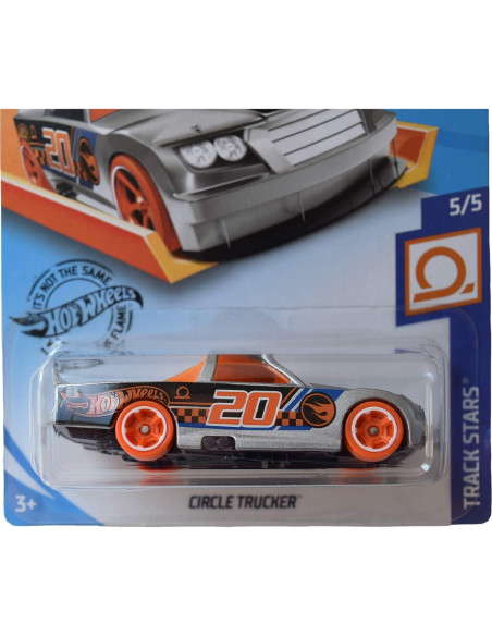 Camión Circular Hot Wheels Track Stars 1:64 Plata/Naranja Camión Circular Hot Wheels Track Stars 1:64 Plata/Naranja
