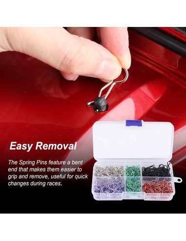 200 Clips de Carrocería RC Universales Curvados FriHobby