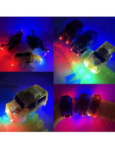 Coches de Pista LED Brillantes Kusikid - 3 Unidades para Niños 2