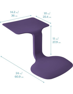 Escritorio Portátil Surf ECR4Kids Berenjena 61x36 cm 2