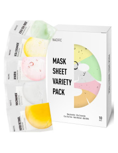 Paquete de 10 Mascarillas Faciales NACIFIC Hidratantes y Nutritivas