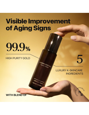 Tónico Facial de Seda de Ginseng Dorado Nature Republic 130 ml