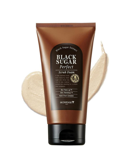 Exfoliante Espuma Facial SKINFOOD Azúcar Negro 180g