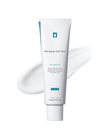 Crema de Zinc CICA SOS Repair MANTONG 50g - Alivia Acné y Enrojecimiento