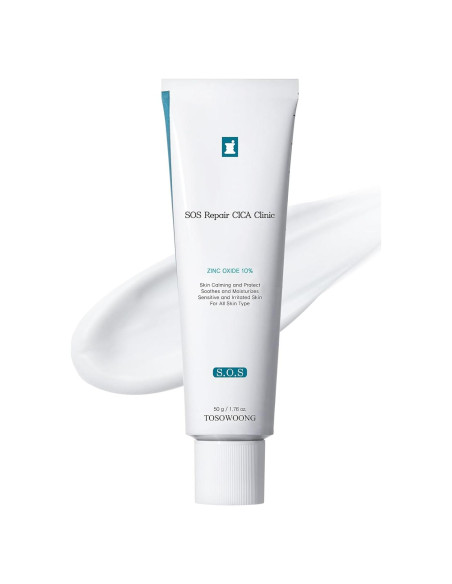 Crema de Zinc CICA SOS Repair MANTONG 50g - Alivia Acné y Enrojecimiento