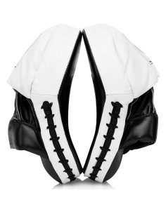 Mitones de Enfoque Contorneados Fairtex - Cuero Sintético, Negro/Blanco 2