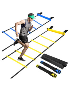Escalera de Agilidad Sosation 2 Piezas 6m Ajustable para Entrenamiento