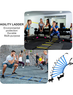 Escalera de Agilidad Sosation 2 Piezas 6m Ajustable para Entrenamiento 2