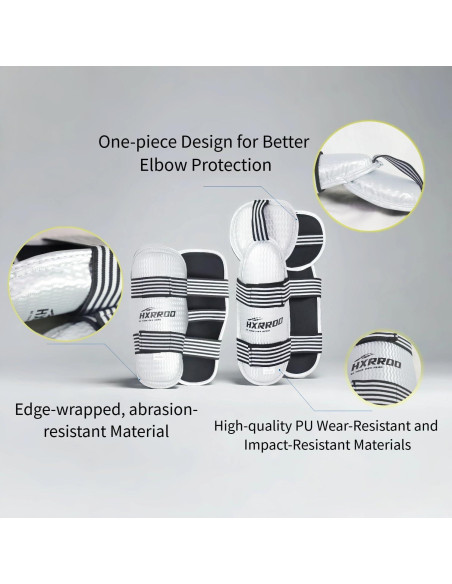 Conjunto de Protectores de Espinillas y Brazos HXRROO - Taekwondo, Karate, Kickboxing