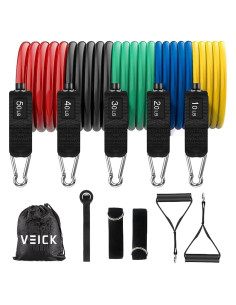 Bandas de Resistencia VEICK - Set de 5 Tubos Ajustables 68 kg