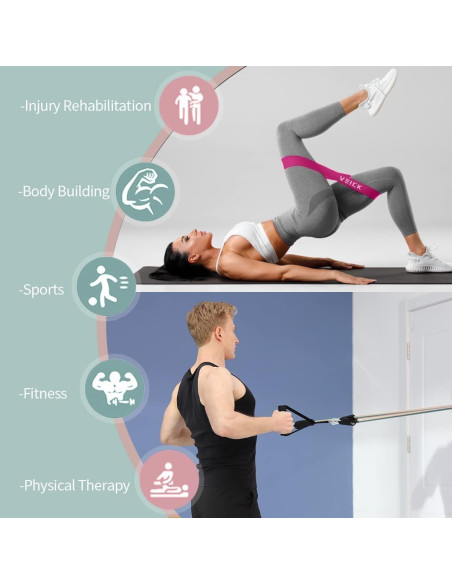 Bandas de Resistencia VEICK 150LBS con Mangos y Accesorios