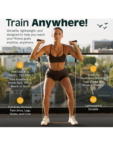 Bandas de Resistencia Retrospec Train 5pc con Mangos y Ancla