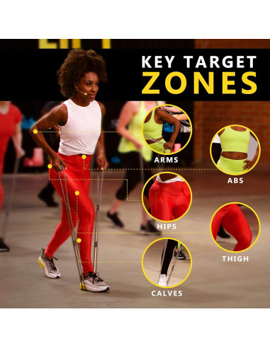 Banda de Resistencia Ajustable Walk at Home 7 Anillos Negro