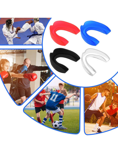 4 Protectores Bucales Deportivos Qianyu para Boxeo y MMA