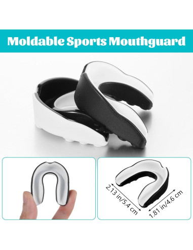 Protector Bucal Deportivo Gjinxi para Frenos - 2 Pcs Negro y Blanco
