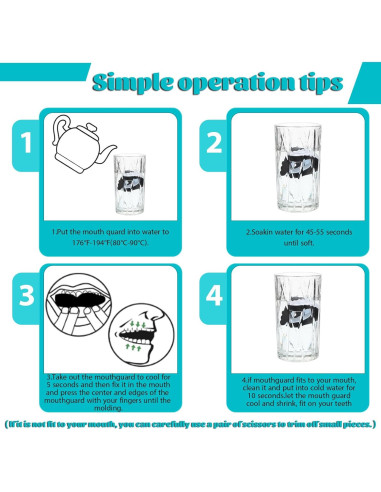 Protector Bucal Deportivo Gjinxi para Frenos - 2 Pcs Negro y Blanco